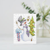 Snowman Briefkaart (Staand voorkant)