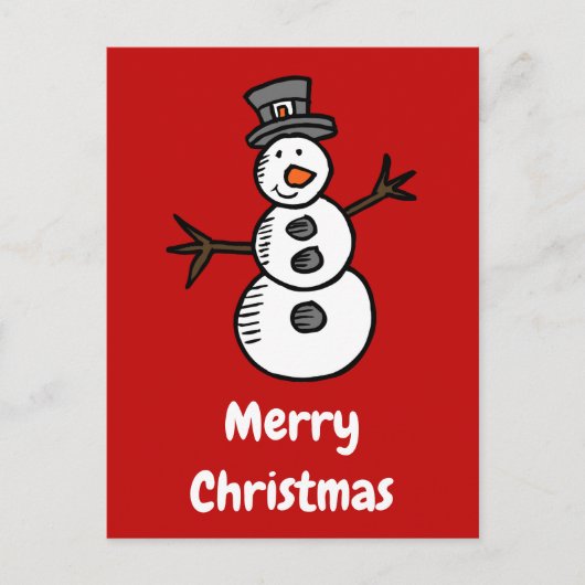 Snowman Briefkaart (Voorkant)
