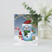 Snowman Briefkaart (Staand voorkant)