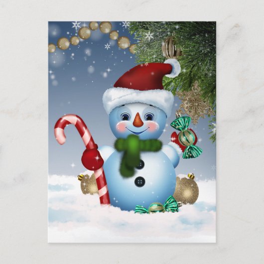 Snowman Briefkaart (Voorkant)