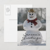 Snowman Briefkaart (Voorkant / Achterkant)