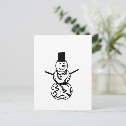 Snowman Briefkaart (Staand voorkant)