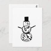 Snowman Briefkaart (Voorkant / Achterkant)