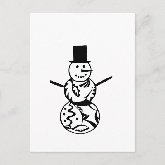 Snowman Briefkaart (Voorkant)