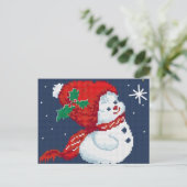 Snowman Briefkaart (Staand voorkant)