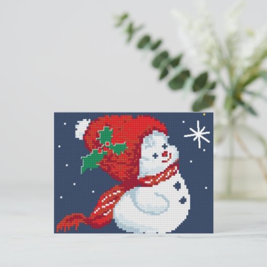 Snowman Briefkaart (Staand voorkant)