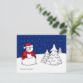 Snowman Briefkaart (Staand voorkant)