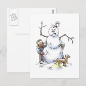 Snowman Briefkaart (Voorkant / Achterkant)