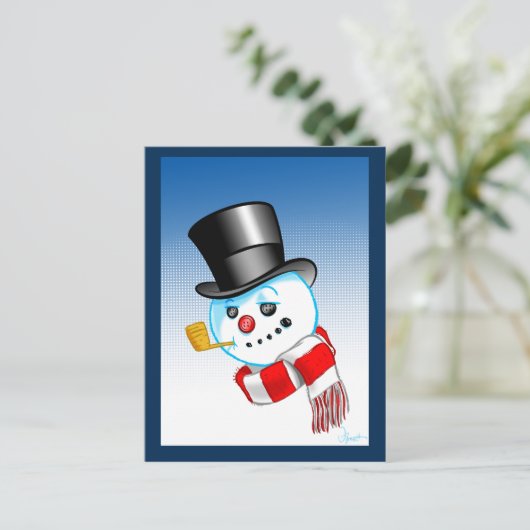 Snowman Briefkaart (Staand voorkant)
