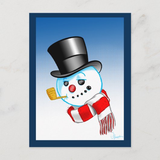Snowman Briefkaart (Voorkant)