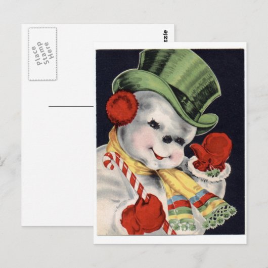 Snowman Briefkaart (Voorkant / Achterkant)