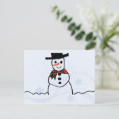 Snowman Briefkaart (Staand voorkant)