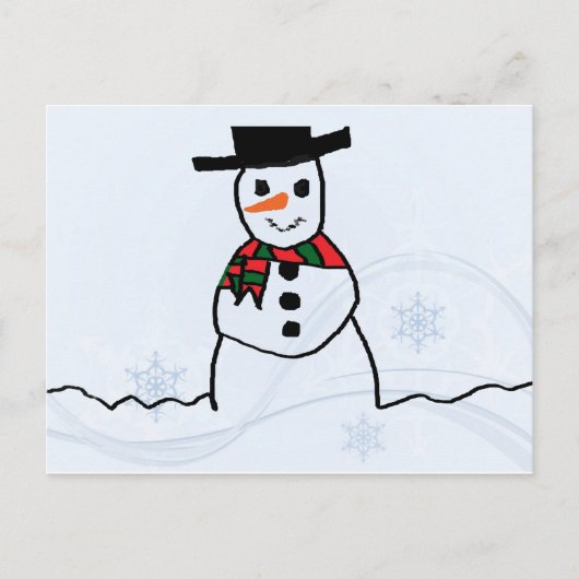 Snowman Briefkaart (Voorkant)