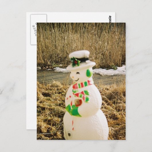 Snowman Briefkaart (Voorkant / Achterkant)