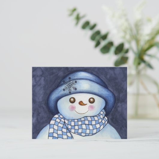 Snowman Briefkaart (Staand voorkant)