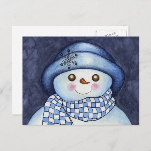 Snowman Briefkaart (Voorkant / Achterkant)