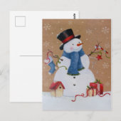 Snowman Briefkaart (Voorkant / Achterkant)