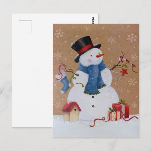 Snowman Briefkaart (Voorkant / Achterkant)
