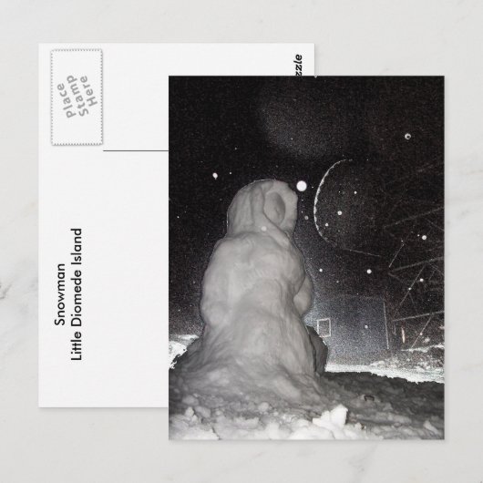 snowman briefkaart (Voorkant / Achterkant)