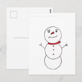 Snowman Briefkaart (Voorkant / Achterkant)