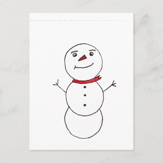Snowman Briefkaart (Voorkant)