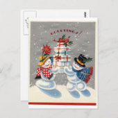 Snowman Briefkaart (Voorkant / Achterkant)