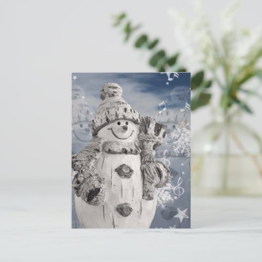 Snowman Briefkaart (Staand voorkant)