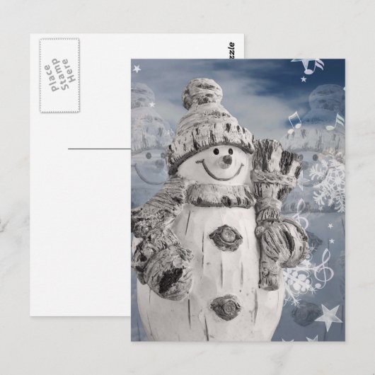 Snowman Briefkaart (Voorkant / Achterkant)