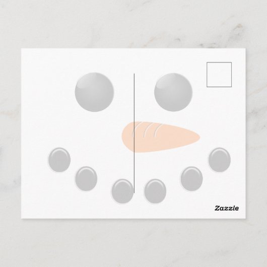 Snowman Briefkaart (Achterkant)