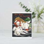 Snowman Briefkaart (Staand voorkant)