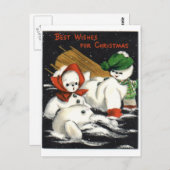 Snowman Briefkaart (Voorkant / Achterkant)