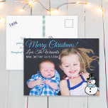 Snowman-Briefkaart voor de kerstfamilie Feestdagenkaart<br><div class="desc">Gepersonaliseerd briefkaarten zijn een betaalbare manier om uw kerstfeestelijke groeten aan uw familie en vrienden te personaliseren.</div>