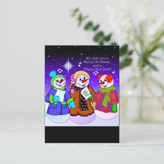 Snowman Briefkaarten (Staand voorkant)