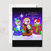 Snowman Briefkaarten (Voorkant / Achterkant)