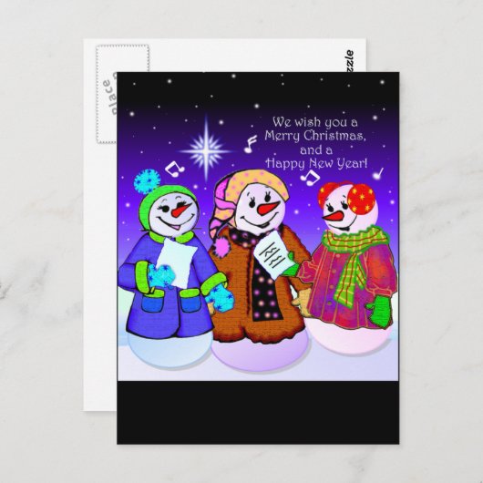 Snowman Briefkaarten (Voorkant / Achterkant)