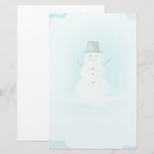 Snowman Briefpapier (Voorkant / Achterkant)