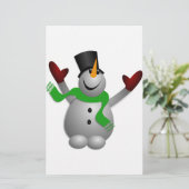 Snowman Briefpapier (Staand voorkant)