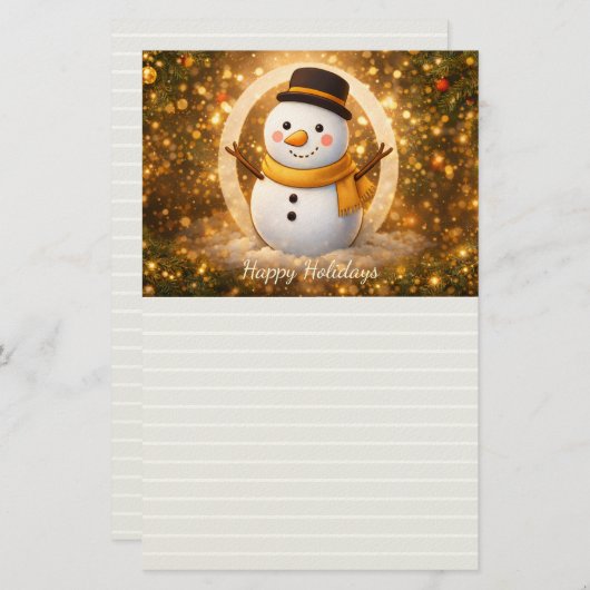 Snowman Briefpapier (Voorkant / Achterkant)