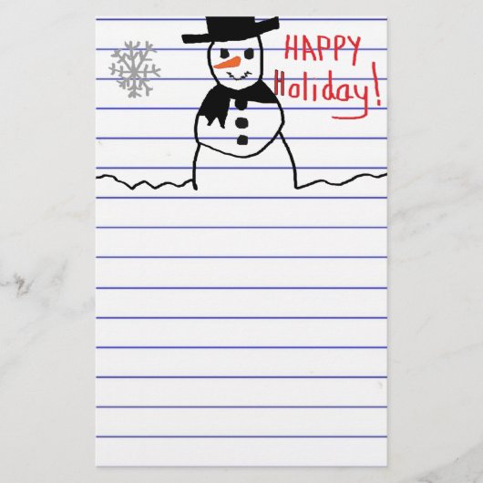 Snowman Briefpapier (Voorkant)
