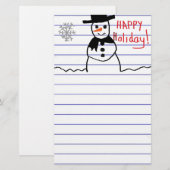 Snowman Briefpapier (Voorkant / Achterkant)