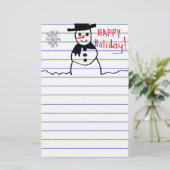 Snowman Briefpapier (Staand voorkant)