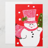 Snowman Briefpapier (Voorkant / Achterkant)