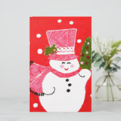 Snowman Briefpapier (Staand voorkant)