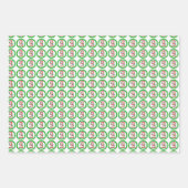 Snowman Buffalo Check Mushroom Gnoome Set van Gift Inpakpapier Vel (Voorkant 3)