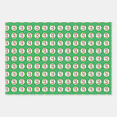 Snowman Buffalo Check Mushroom Gnoome Set van Gift Inpakpapier Vel (Voorkant 2)