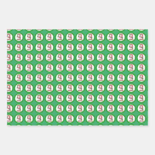 Snowman Buffalo Check Mushroom Gnoome Set van Gift Inpakpapier Vel (Voorkant 2)