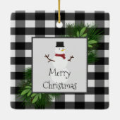 Snowman Buffalo Gepegisterd Ornament (Achterkant)