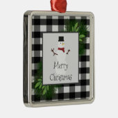 Snowman Buffalo Gepegisterd Ornament (Rechts)