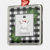 Snowman Buffalo Gepegisterd Ornament (Links)