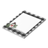 Snowman Buffalo Gepersonaliseerd Notitieblok (Linkerzijde)